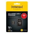 Memorijska kartica Micro Secure Digital  64GB INTENSO UHS-I SDXC + Adapter 21654