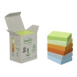 Blok samoljepljivi 38x51mm  6x100 listova Eko Post-it 3M 653 Rainbow 17538