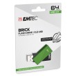 USB 2.0 Flash drive  64GB EMTEC C350 Brick - Green 23515