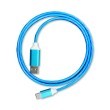 Kabel USB tip A-M<=>USB tip C-M  1.0m 2A LED plavi - PLATINET 28635