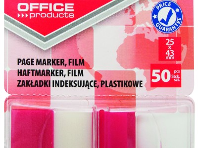 Zastavica  25x43mm 50 listova film poluprozirni Office products crvena