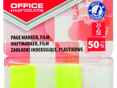 Zastavica  25x43mm 50 listova film poluprozirni Office products žuta