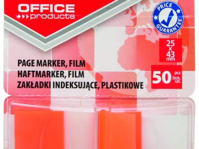 Zastavica  25x43mm 50 listova film poluprozirni Office products narančasta