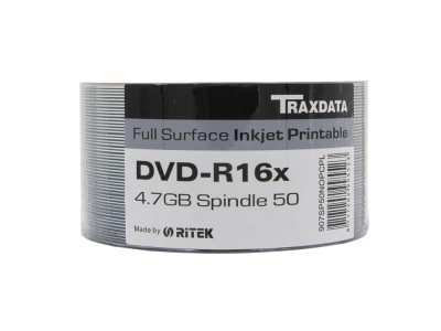 DVD-R medij TRAXDATA 4.7GB 16x speed Spindle  50/1  printable Supersize