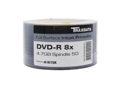 DVD-R medij TRAXDATA 4.7GB  8x speed Spindle 50/1 printable Supersize