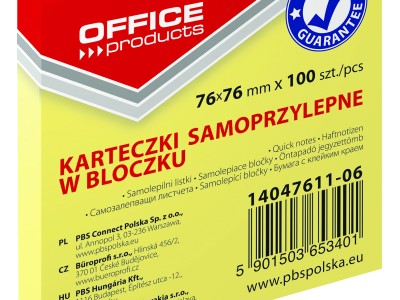 Blok samoljepljivi  76x76mm 100 listova Office products