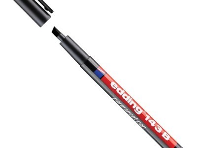 Marker permanentni 1-3mm Edding 143 B klinasti vrh crni