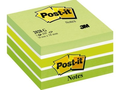 Blok samoljepljivi 76x76mm 450 listova Pastel Green Post-it 3M 2028G