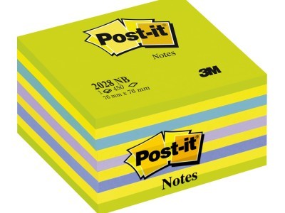 Blok samoljepljivi 76x76mm 450 listova Neon Green Post-it 3M 2028NB