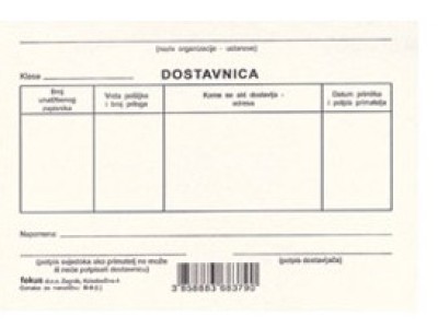 TI.II-6 Dostavnica A6 1/1 NN