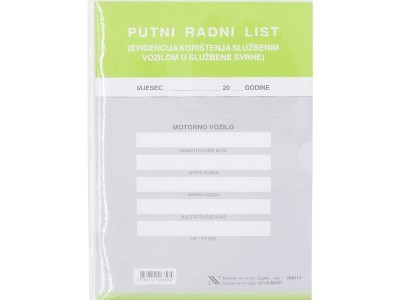 TI.VI-55/VP Putni radni list sa zaštitnom košuljicom
