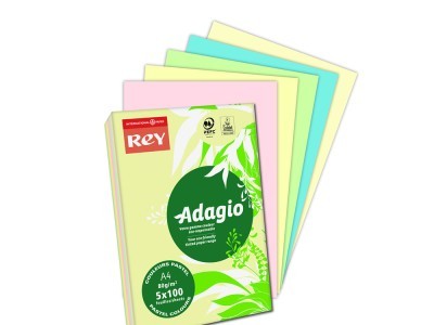 Papir fotokopirni color A4  80gr Rey Adagio pastel 500/1 mix boje