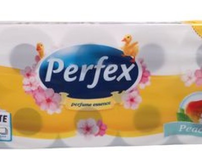 Papir toaletni u roli 3-slojni 10/1 bijeli miris breskve Perfex