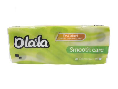 Papir toaletni u roli 2-slojni 10/1 bijeli Smooth care