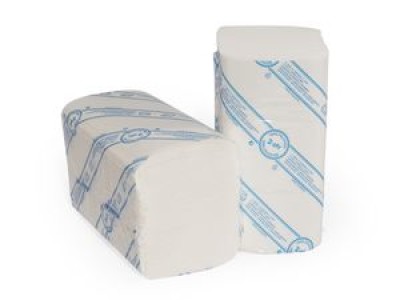 Papirnati ručnici u listićima 24x21cm 2-sl. 15/1 bijeli celuloza Nord