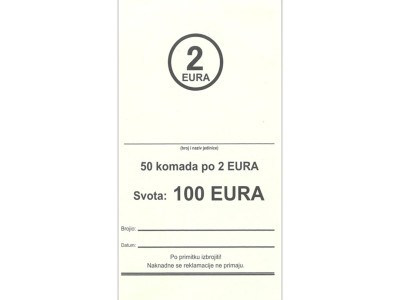 Vrećica za kovani  novac 2 Eura 100/1