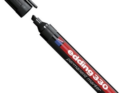 Marker permanentni 1-5mm Edding 330 klinasti vrh crni