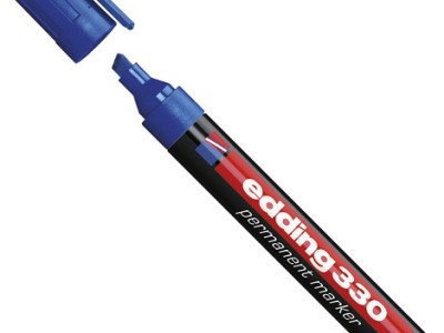 Marker permanentni 1-5mm Edding 330 klinasti vrh plavi