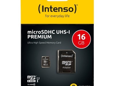 Memorijska kartica Micro Secure Digital  16GB INTENSO UHS-I SDHC + Adapter