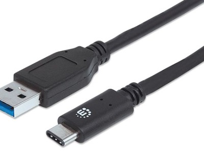 Kabel USB tip A-M<=>USB tip C-M  1.0m - MANHATTAN Super Speed+ 3A