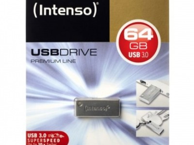 USB 3.0 Flash drive  64GB INTENSO Premium Line - srebrni / aluminij