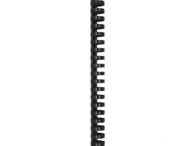 Spirala plastična za uvez do 210 listova 25mm 50/1 okrugla crna