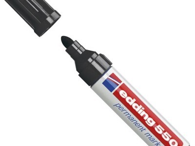 Marker permanentni 3-4mm Edding 550 okrugli vrh crni