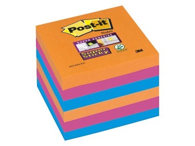 Blok samoljepljivi 76x76mm 6x90 listova Post-it 3M 654S Super Sticky BANGKOK