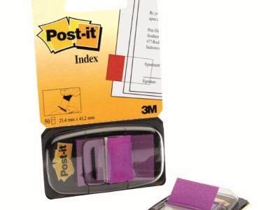 Zastavica 25,4x43,2mm 50 listova film poluprozirni Post-it 3M 680-8 ljubičasta