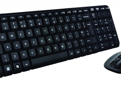 Tipkovnica LOGITECH MK220 Wireless Desktop (tipkovnica+miš) crna