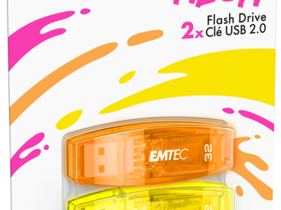 USB 2.0 Flash drive  32GB EMTEC C410 P2 Neon 2 pack