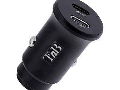 Adapter za napajanje T'nB 12V=>USB - auto punjač 2xUSB Type-C 40W