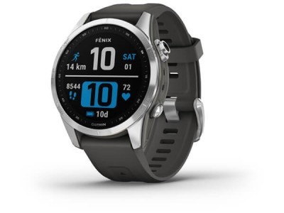 Smart watch GARMIN Fenix 7S Srebrni s grafitno sivim remenom - 010-02539-01