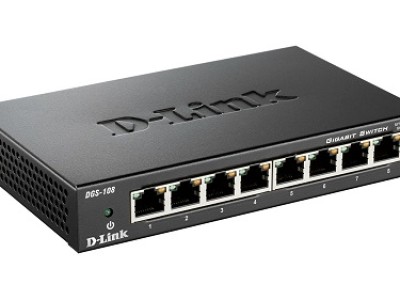 Mrežni switch 10/100/1000Mbps  8 portni D-LINK DGS-108/E metal case