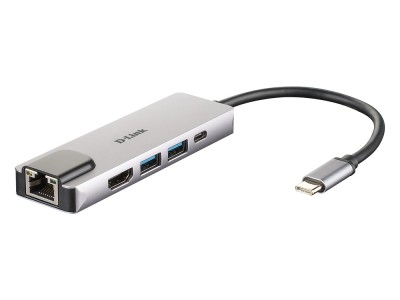 USB HUB D-link 5-in-1 USB-C HDMI Ethernet