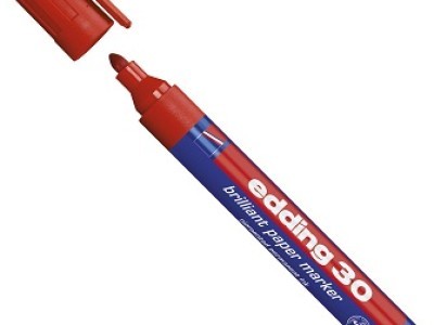 Marker permanentni 1,5-3mm Edding 30 brilliant okrugli vrh crveni