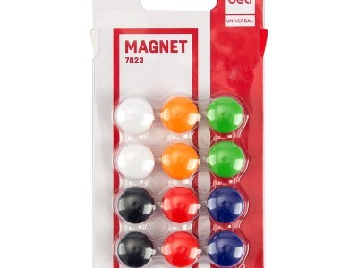 Magneti promjer 15mm Deli 7823 12/1 miks boje