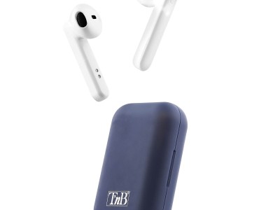 Slušalice+mikrofon T'nB Shiny - White/Blue - Bluetooth