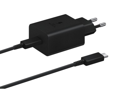 Adapter za napajanje SAMSUNG - kućni punjač + kabel USB Type-C 45W - crni