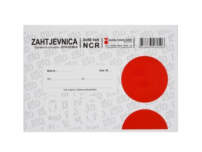 TI.I-27/ncr Zahtjevnica A5, 2x50 listova