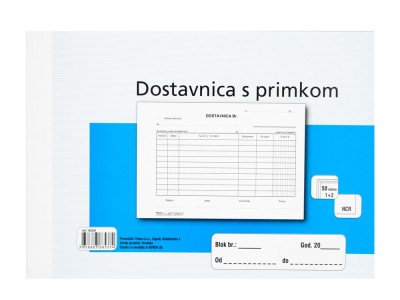 TI.I-29/ncr Dostavnica s primkom A5 mutacija boja 1+2 3x50lista