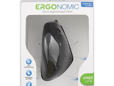 Miš T'nB Ergonomic Vertical Mouse wired design USB - black