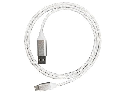 Kabel USB tip A-M<=>USB tip C-M  1.0m 2A LED bijeli - PLATINET