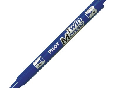 Marker permanentni dvostrani Pilot SCA-TM-BG Twin Begreen 0,4-0,5mm plavi