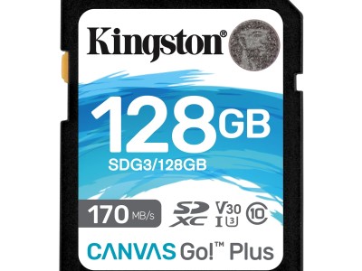 Memorijska kartica Secure Digital 128GB KINGSTON Canvas Go! Plus UHS-I U3 V30