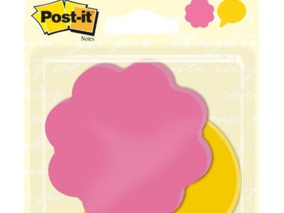 Blok samoljepljivi Flower and Speech Bubble 72,5x72,5mm 2x30 listova Post-it 3M