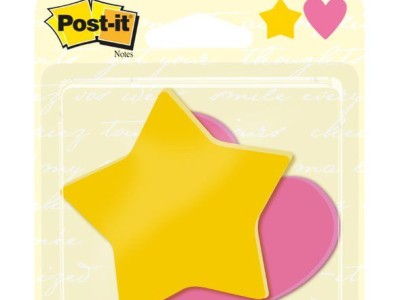 Blok samoljepljivi Star and Heart 70x72mm 2x30 listova Post-it 3M