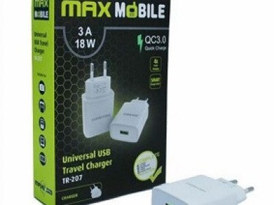 Adapter za napajanje MAXMOBILE 220V=>USB - kućni punjač 3A - brzi - bijeli