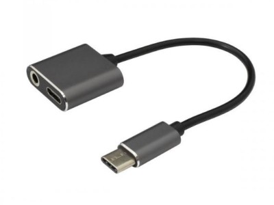 Adapter USB tip C-M <=> tip C-Ž + 3.5mm Ž - SBOX