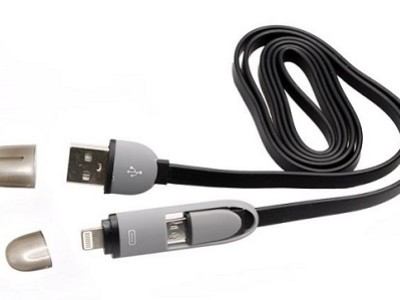 Kabel Lightning USB SBOX punjač,data - iPod, iPhone5/6/7/8 - 1m Black + MicroUSB